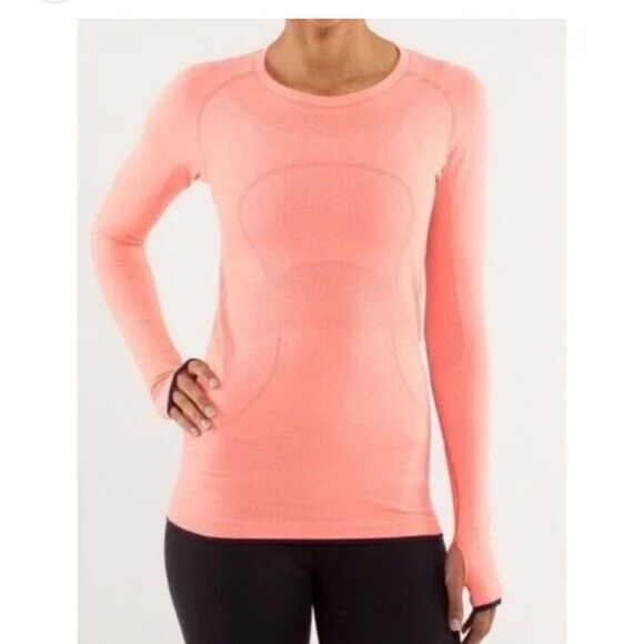 Lululemon Swiftly Tech Long Sleeve Seamless Top Size 6 Light Flare - Picture 1 of 3